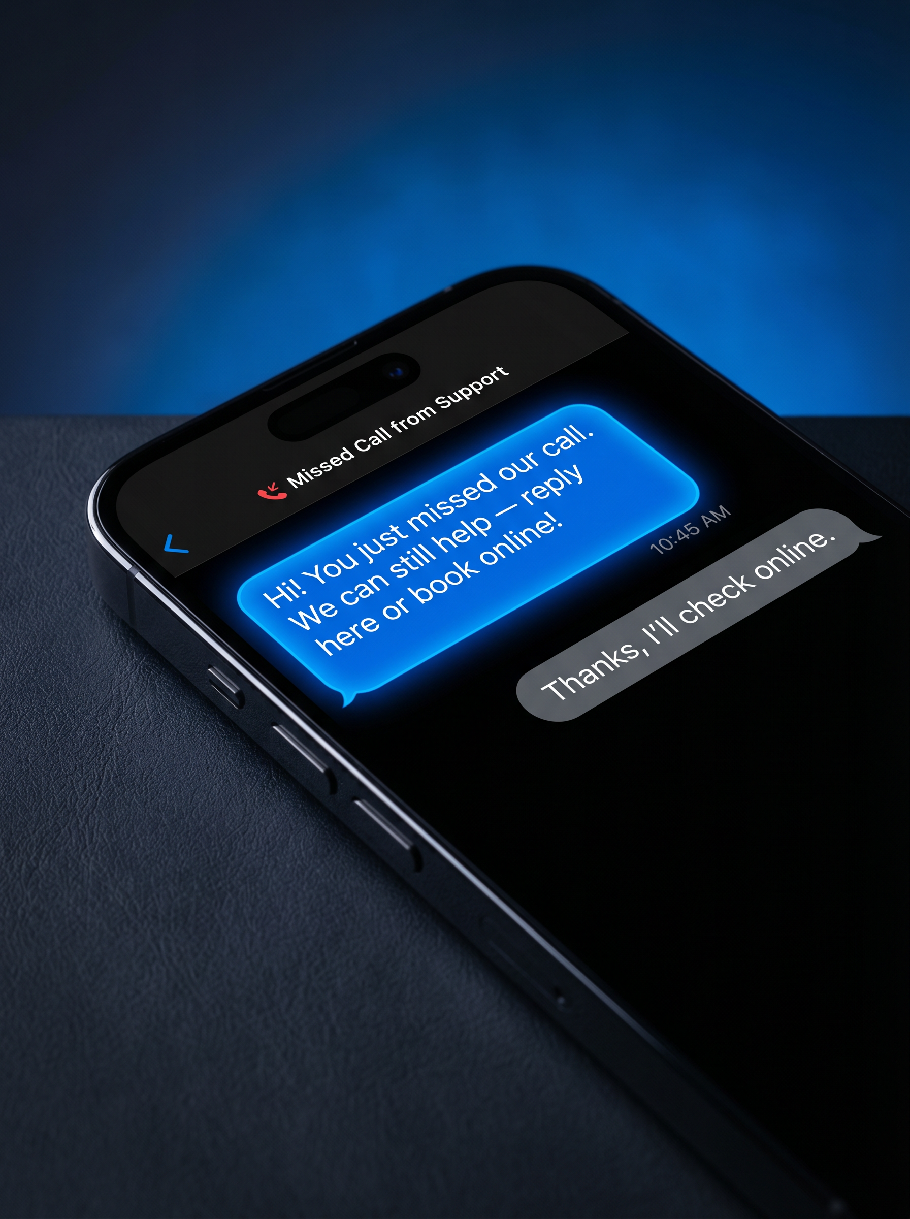 Missed Call Text Back System